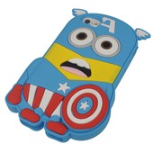 Pokrowiec etui silikonowe 3D Kapitan Ameryka niebieski  do APPLE iPhone 5s