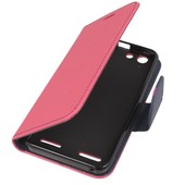 Pokrowiec etui z klapk na magnes Fancy Case rowo-granatowe do Lenovo Vibe K5