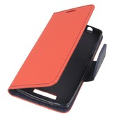 etui z kieszonk� etui z klapk� na magnes Fancy Case czerwono-granatowe do Lenovo Vibe A