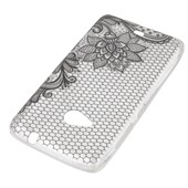 Pokrowiec etui silikonowe Koronka Kwiat czarny Microsoft Lumia 535 / 2