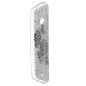 Pokrowiec etui silikonowe Koronka Róża czarna Microsoft Lumia 535 / 7