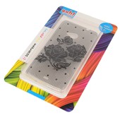 Pokrowiec etui silikonowe Koronka Róża czarna Microsoft Lumia 535 / 8