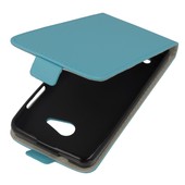 Pokrowiec z klapk na magnes Prestige Slim Flexi jasny niebieski do Microsoft Lumia 550
