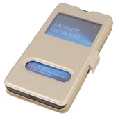 Pokrowiec etui Flip View złote Microsoft Lumia 550 / 2