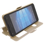 Pokrowiec etui Flip View złote Microsoft Lumia 550 / 10