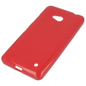 Pokrowiec silikonowe etui BACK CASE czerwone do Microsoft Lumia 640 Dual SIM