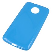 etui prze�roczyste silikonowe etui BACK CASE niebieskie do MOTOROLA Moto G5S