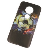 Pokrowiec etui silikonowe wz�r Pi�ka do MOTOROLA Moto G7 Play