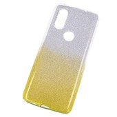 Pokrowiec etui z brokatem Bling Ombre zote do MOTOROLA One Vision