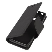 etui z kieszonk� etui z klapk� na magnes Fancy Case czarne do NOKIA 216