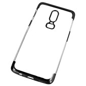 etui na ty� etui silikonowe z ramk� Elegance czarne do OnePlus 6