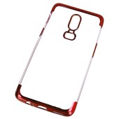 etui na ty� etui silikonowe z ramk� Elegance czerwony do OnePlus 6