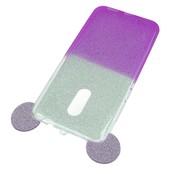 Pokrowiec back case brokatowa Myszka fioletowy Xiaomi Redmi 5 Plus / 2