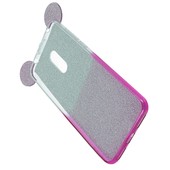 Pokrowiec back case brokatowa Myszka różowy Xiaomi Redmi 5 Plus / 3