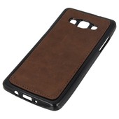 Pokrowiec etui Case Leather brzowy do SAMSUNG Galaxy A5