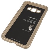 Pokrowiec etui silikonowe Mercury JELLY CASE złote SAMSUNG Galaxy A8 / 3