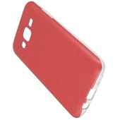 Pokrowiec etui silikonowe 0.3mm JELLY CASE SKÓRA czerwone SAMSUNG Galaxy J5 / 5