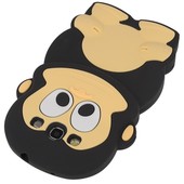Pokrowiec etui silikonowe 3D Małpka czarne SAMSUNG GT-i9505 Galaxy S IV / 2