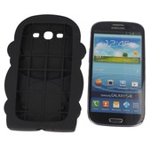 Pokrowiec etui silikonowe 3D Małpka czarne SAMSUNG GT-i9505 Galaxy S IV / 11