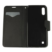 Pokrowiec etui z klapką na magnes Fancy Case czarne SAMSUNG Galaxy A10 / 3