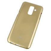Pokrowiec etui silikonowe Mercury JELLY CASE z�ote do SAMSUNG Galaxy A6+ 2018