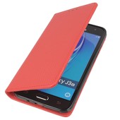 Pokrowiec etui z klapk Magnet Book czerwone do SAMSUNG Galaxy J3 (2016)