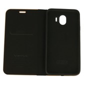 Pokrowiec etui Portfelowe z ramką Vennus Book czarne SAMSUNG Galaxy J4 / 2