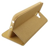 Pokrowiec etui Portfelowe z ramką Vennus Book złote SAMSUNG Galaxy J4 / 3