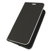 Pokrowiec etui Book Vennus Carbon czarne do SAMSUNG Galaxy J4 2018