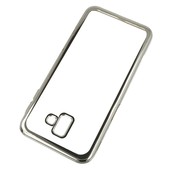 Pokrowiec etui żelowe Ultracienkie z ramką srebrne LG K3 LTE Dual SIM / 2