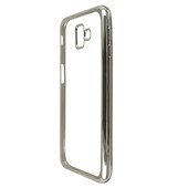 Pokrowiec etui żelowe Ultracienkie z ramką srebrne LG K3 LTE Dual SIM / 6