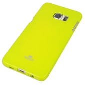 Pokrowiec etui silikonowe Mercury JELLY CASE limonkowy do SAMSUNG Galaxy S6 Edge+
