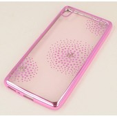 Pokrowiec etui silikonowe Diamond Kropki r�owe do SONY Xperia XA