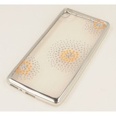 Pokrowiec etui silikonowe Diamond Kropki srebrne do SONY Xperia XA