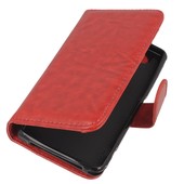 Pokrowiec etui Wallet 2w1 Zipper czerwony do SONY Xperia Z1 Compact
