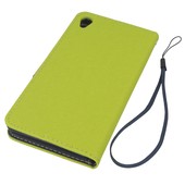 Pokrowiec etui z klapką na magnes Fancy Case limonkowo-granatowe PHILIPS Xenium V787 / 4