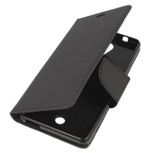 etui z kieszonk� etui z klapk� na magnes Fancy Case czarne do Wiko U Feel