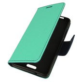 Pokrowiec etui z klapk� na magnes Fancy Case mi�towo-granatowe do Wiko Jerry 2