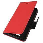 etui z kieszonk� etui z klapk� na magnes Fancy Case czerwono-granatowe do Wiko View