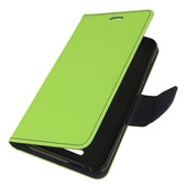 etui z kieszonk� etui z klapk� na magnes Fancy Case limonkowo-granatowe do Wiko View