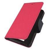 etui z kieszonk� etui z klapk� na magnes Fancy Case r�owo-granatowe do Wiko View