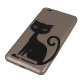 Pokrowiec etui silikonowe wzr Czarny Kot do Xiaomi Redmi 4A