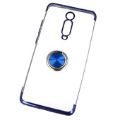 Pokrowiec etui silikonowe Elegance Ring niebieskie do Xiaomi Mi 9T