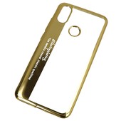 etui prze�roczyste etui silikonowe Electroplating z�ote do Xiaomi Mi A2