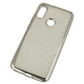 etui brokatowe etui �elowe GLITTER z ramk� srebrne do Xiaomi Mi A2