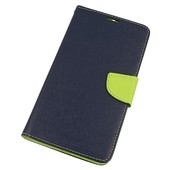 Pokrowiec etui z klapką na magnes Fancy Case granatowo-limonkowe Xiaomi Mi Max 3 / 2
