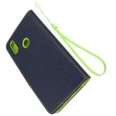 Pokrowiec etui z klapką na magnes Fancy Case granatowo-limonkowe Xiaomi Mi Max 3 / 5