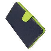 Pokrowiec etui z klapką na magnes Fancy Case granatowo-limonkowe Xiaomi Mi Max 3 / 6