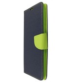 Pokrowiec etui z klapką na magnes Fancy Case granatowo-limonkowe Xiaomi Mi Max 3 / 7