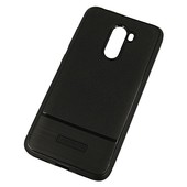 Pokrowiec etui imitacja sk�ry Rugged Lux czarne do Xiaomi Pocophone F1